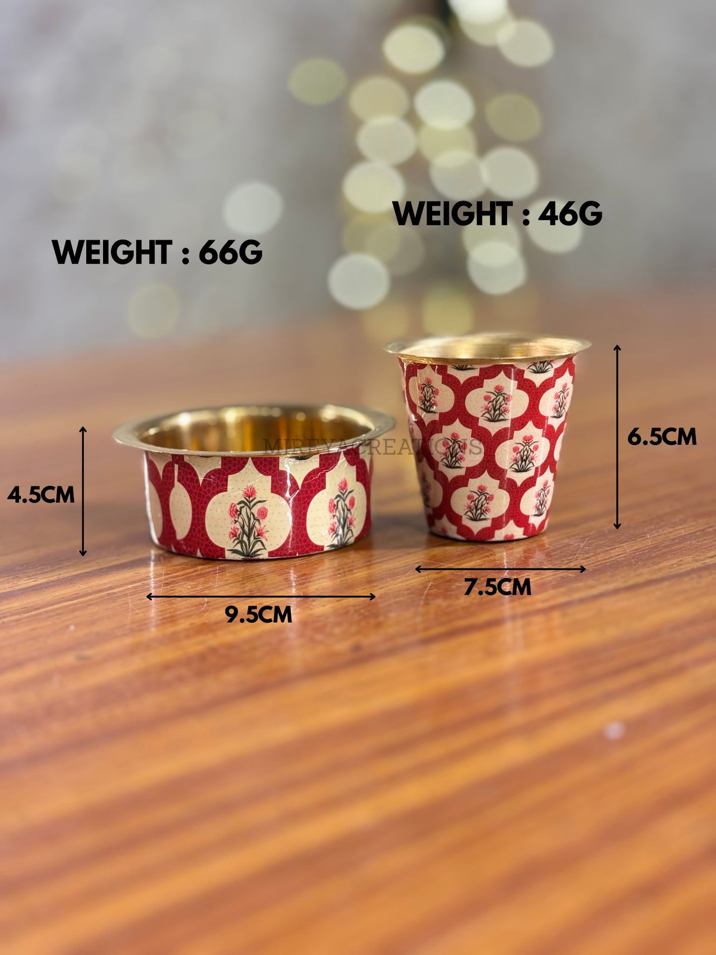 Printed Brass Dabara Return Gift | Traditional Brass Dabara Set | Wedding & Housewarming Favor Under ₹500