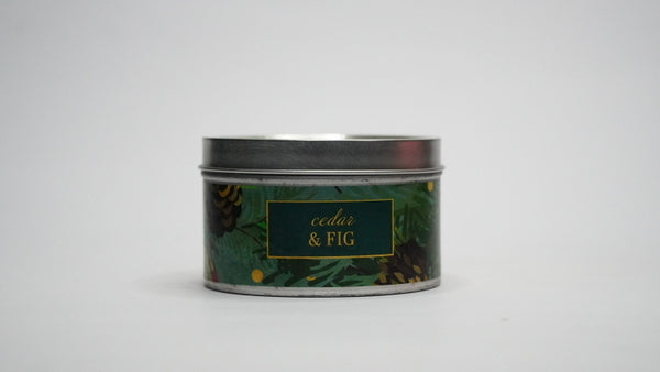 Cedar & Fig Scented Tin Candle