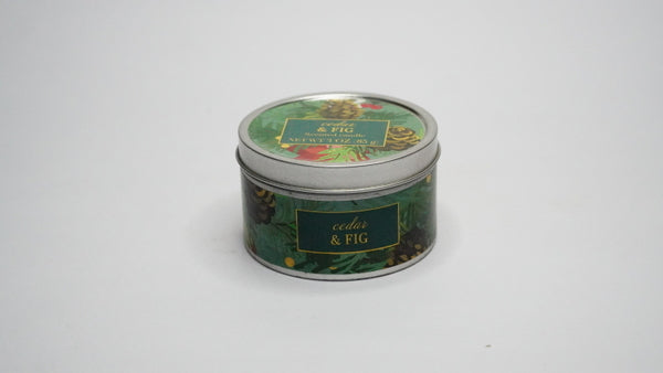 Cedar & Fig Scented Tin Candle